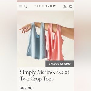 EUC Simply Merino x Jilly Box Crop Tops XL